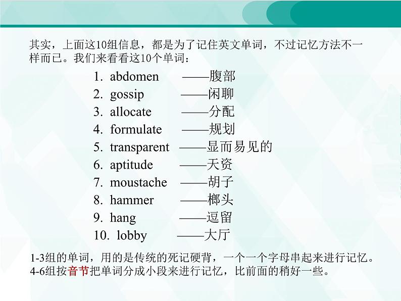 人教版三年级单词 1 课件PPT第6页