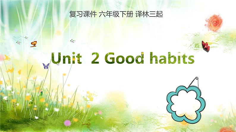 【期末复习】小学译林版（三起）英语六年级下册单元复习课件 Unit  2 Good habits01