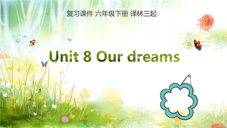 【期末复习】小学译林版（三起）英语六年级下册单元复习课件 Unit 8 Our dreams第1页