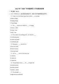 2022年广东省广州市荔湾区小升初英语试卷