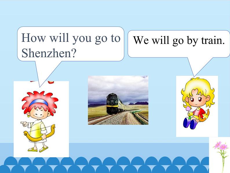 教育科学出版社小学英语三年级起点五年级下册 Unit 7 We will go by train-Period 2   课件04