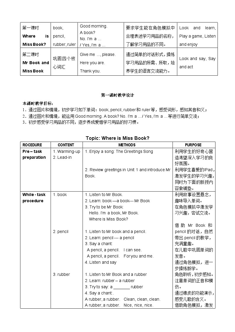 牛津沪教版1AM1U2教案02