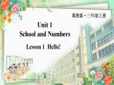 Unit 1 School and Numbers Lesson 1  Hello!（课件+素材）冀教版（三起）英语三年级上册