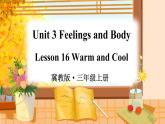 Unit 3 Feelings and Body Lesson 16 Warm and Cool（课件+素材）冀教版（三起）英语三年级上册