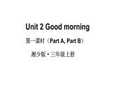 Unit 2 Good morning（Part A，Part B）（课件+素材）湘少版（三起）英语三年级上册