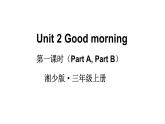 Unit 2 Good morning（Part A，Part B）（课件+素材）湘少版（三起）英语三年级上册