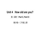 Unit 4   How old are youPart C, Part D）（课件+素材）湘少版（三起）英语三年级上册