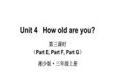 Unit 4   How old are you（Part E, Part F, Part G）（课件+素材）湘少版（三起）英语三年级上册