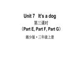 Unit 7  It’s a dog（Part E，Part F,  Part G）（课件+素材）湘少版（三起）英语三年级上册