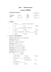 小学英语人教精通版四年级上册Lesson 26当堂检测题