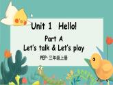 PEP3上 Unit 1 Part A 第1课时 PPT课件+教案