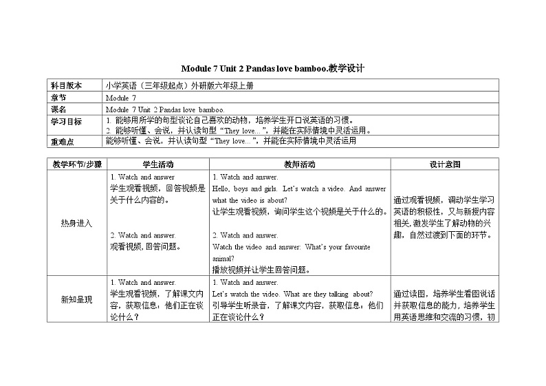 外研6英上  Module 7 Unit 2 PPT课件+教案01