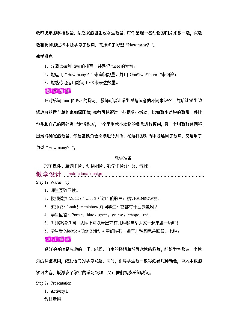 外研3英上 Module 5 Unit 1 PPT课件+教案02
