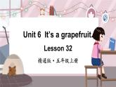 精通五英上 Unit 6 Lesson 32 PPT課件+教案