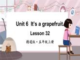 精通五英上 Unit 6 Lesson 32 PPT课件+教案