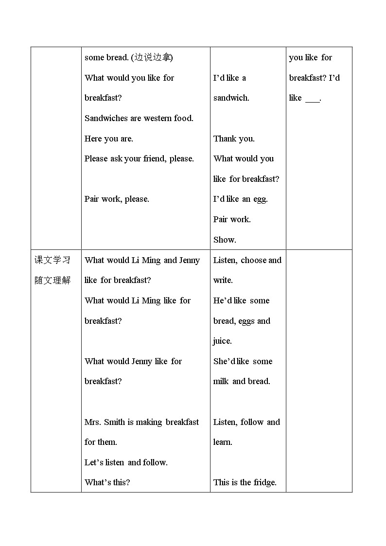 Lesson 3 Making Breakfast第3页