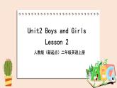 人教版（新起点）二年级英语上册Unit2 Boys and Girls  Lesson 2   课件