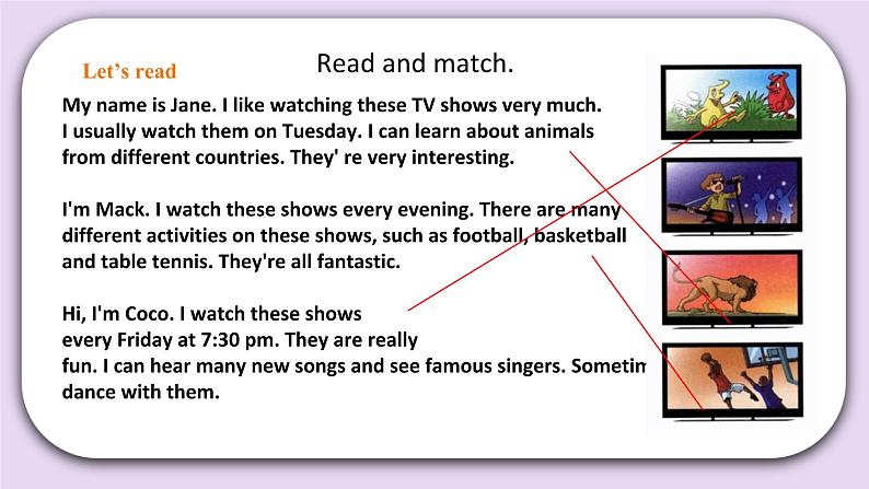 人教版新起点英语五年级上册Unit 5 TV shows lesson3 课件+教案+练习06