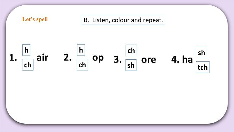 人教版新起点英语五年级上册Unit 6 Chores let’s spell＋fun time 课件+教案+练习07