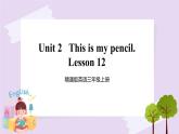 精通英语三年级上册 Unit 2  Lesson 12 PPT课件+素材