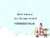 新版-牛津上海版六年级上册   Unit2. My summer holiday第三课时 课件+教案+习题