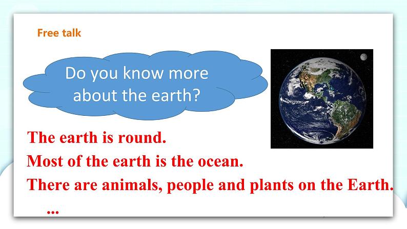 新版-牛津上海版六年级上册     Unit 12 The Earth 第一课时 课件+教案+练习03