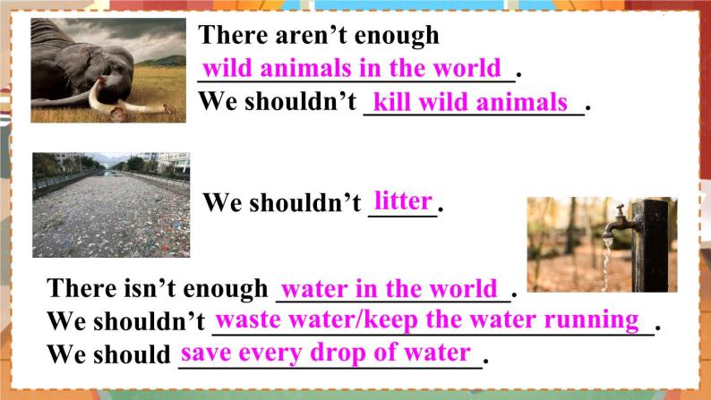 小学英语湘少版六年级上册Unit 8 We shouldn't waste water课文ppt课件-教习网|课件下载