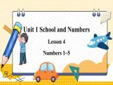 冀教版3英上 Unit 1 Lesson 4 Numbers 1-5 PPT课件