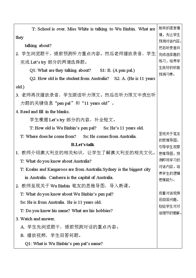 人教PEP六上英语 Unit4 PartB Let's try & Let's talk 课件+教案+音视频素材02