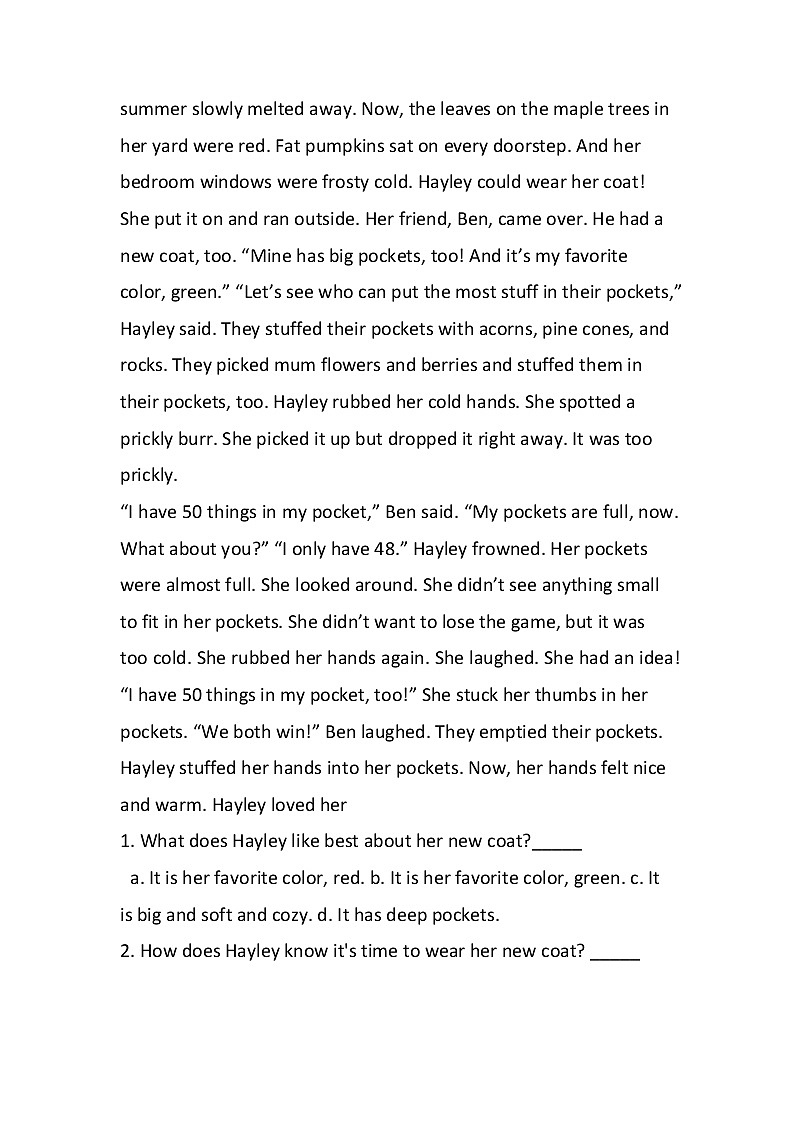 小升初阅读理解专项训练（试题）通用版英语六年级下册第2页