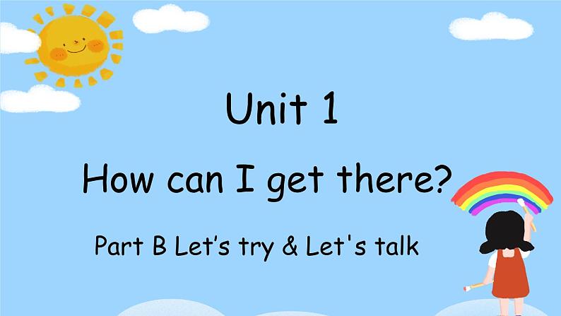 Unit 1 How can I get there  partB Let 's try & Let 's talk  第1页