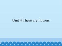 英语四年级上册Unit 4  These are flowers.授课ppt课件