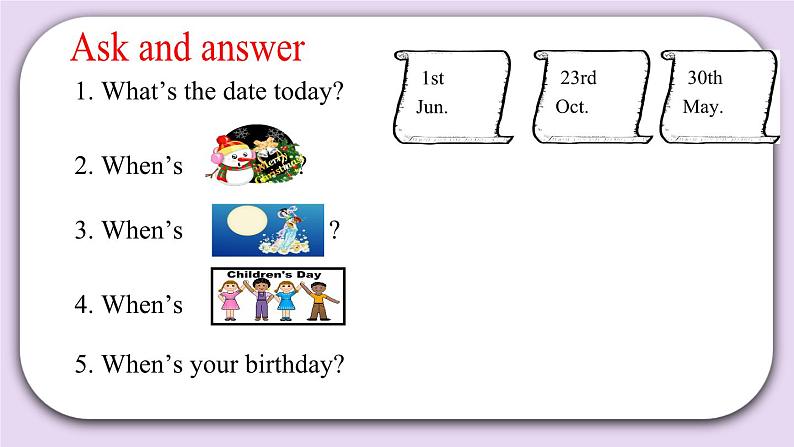 Module 1 Unit  3  My birthday  Period 2 课件第2页