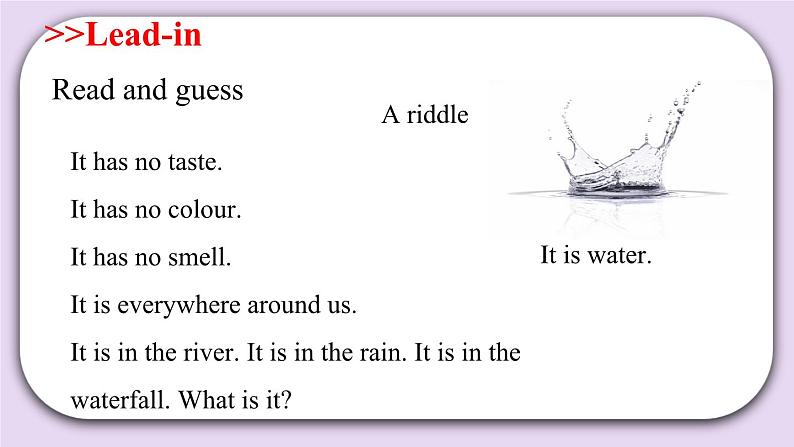 Module 4 Unit  11  Water  Period 1 课件第2页