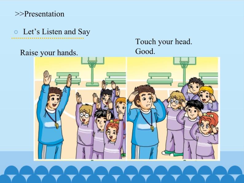 湖南少年儿童出版社小学英语三年级起点三年级上册 Unit 10 Touch your head   课件07