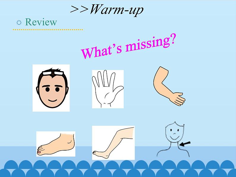 湖南少年儿童出版社小学英语三年级起点三年级上册 Unit 10 Touch your head   课件105