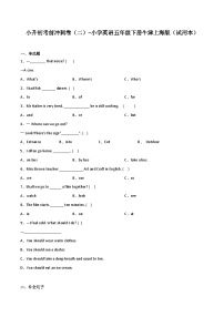 小升初考前冲刺卷（二）-小学英语五年级下册牛津上海版（试用本）