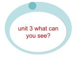 湖南少年儿童出版社小学英语三年级起点四年级下册 Unit 3 What can you see  课件5