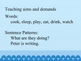 湖南少年儿童出版社小学英语三年级起点四年级下册 Unit 5 Peter is writing   课件