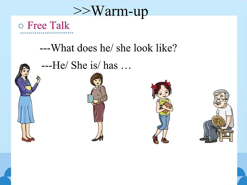 湖南少年儿童出版社小学英语三年级起点五年级上册 Unit 1 What does she look like   课件602