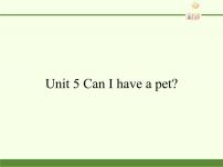 小学英语湘少版五年级上册Unit 5 Can I have a pet?教案配套课件ppt