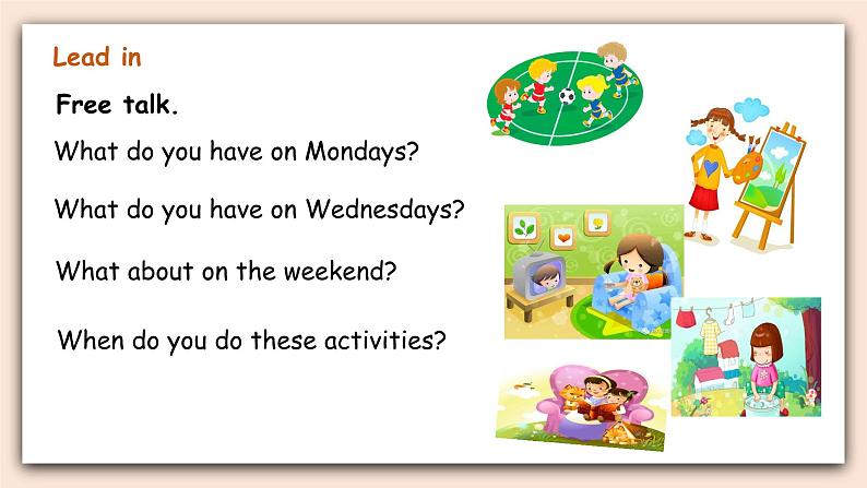 人教PEP版英语五年级上册Unit 2 My week PartB 第二课时 课件+素材04
