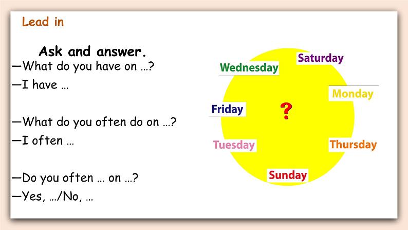人教PEP版英语五年级上册Unit 2 My week PartB&C 第三课时 课件+素材04