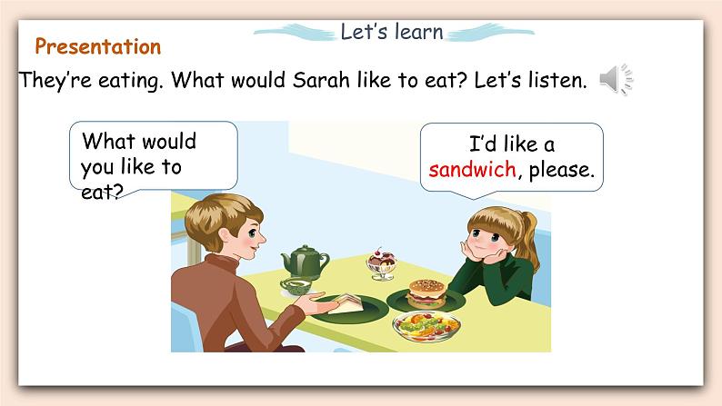 人教PEP版英语五年级上册Unit 3 What would you like PartA 第二课时 课件+素材04