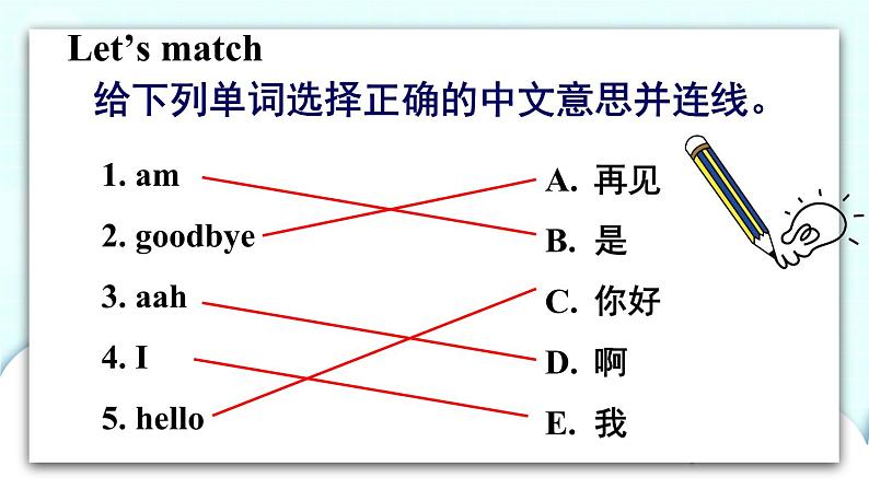 外研版英语三年级上册 Review of Module 1 教学课件第6页