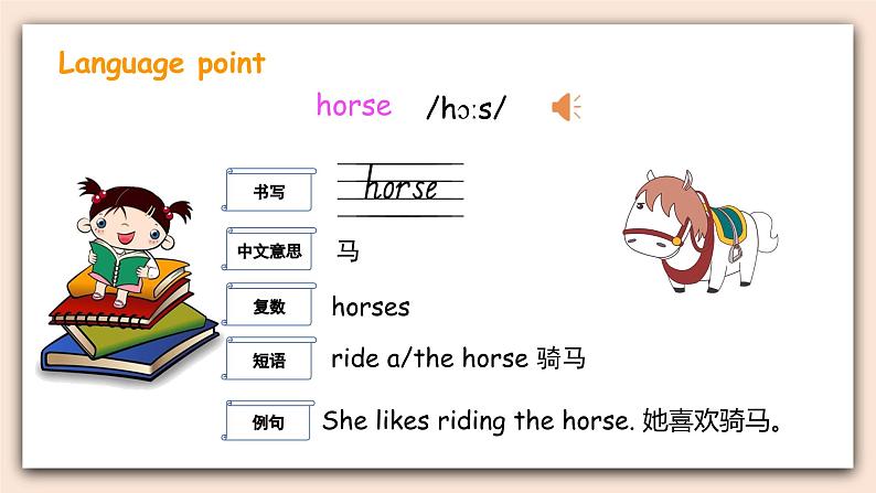 外研英语4年级上册 Module 7  Unit 1There is a horse课件+教案+素材08