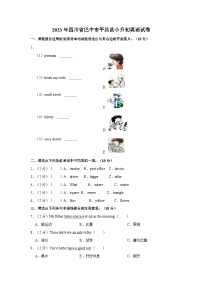 四川省巴中市平昌县2022-2023学年六年级下学期期末英语试题