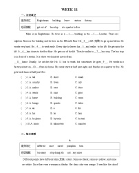 小升初五升六英语一轮复习-阅读篇（知识梳理+含答案）第十三讲阅读周周练11