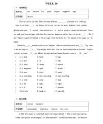 小升初五升六英语一轮复习-阅读篇（知识梳理+含答案）第十八讲阅读周周练16