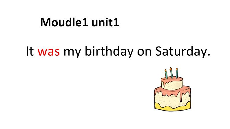 m1u1 It was my birthday on Saturday课件PPT01